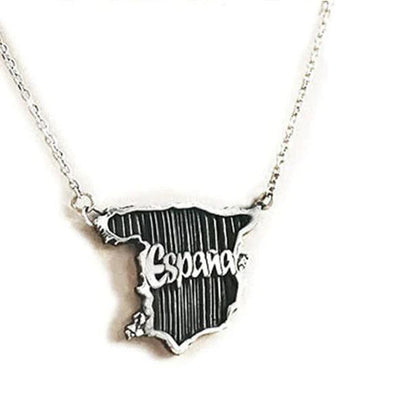 collar-mapa-Espana-pelo-bufalo-con-plata