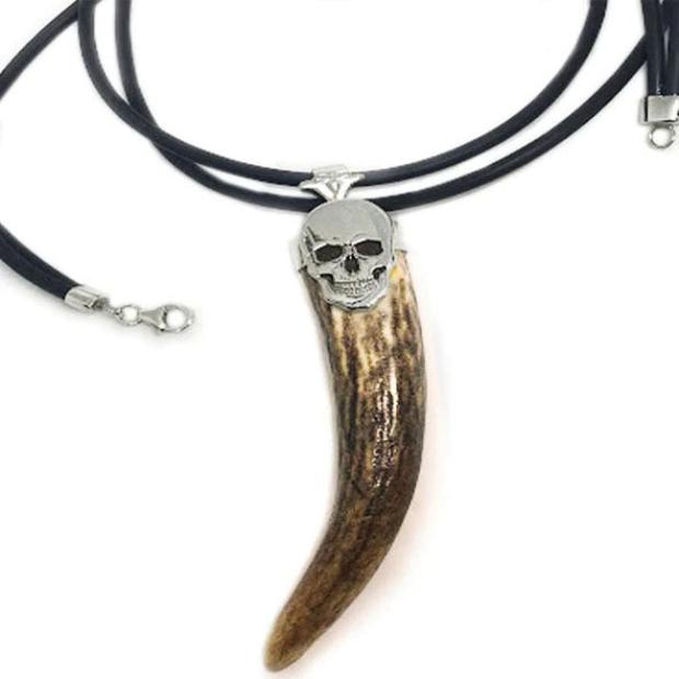 collar-skull-cuerno-ciervo-en-plata