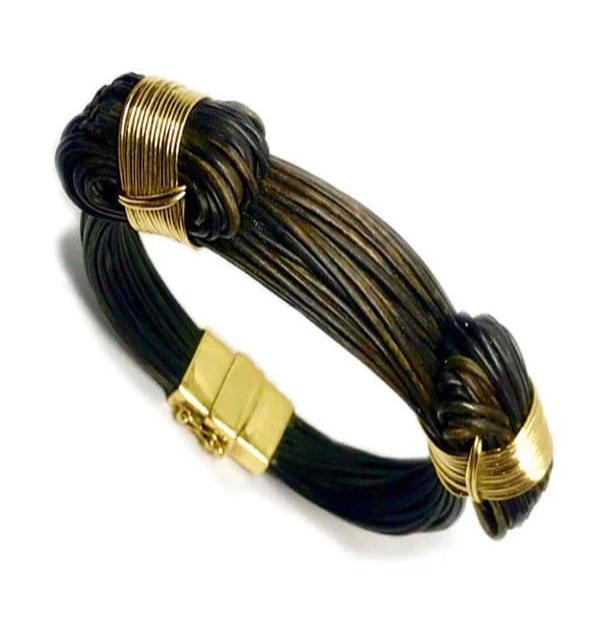 pulsera-2-nudos-corredizos-gruesa-en-pelo-bufalo-con-oro-18-kiltes-y-cierre-foto-12