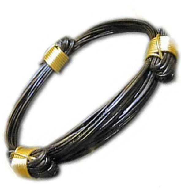 pulsera-3-nudos-corredizos-en-pelo-bufalo-con-oro-18-kiltes-foto-3