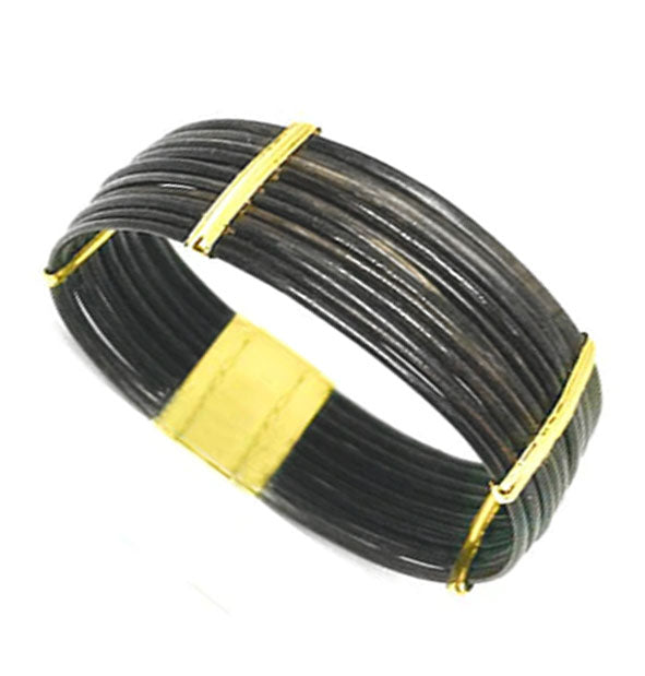 pulsera-ancha-plana-pelo-bufalo-en-oro-18-kilates-foto-2