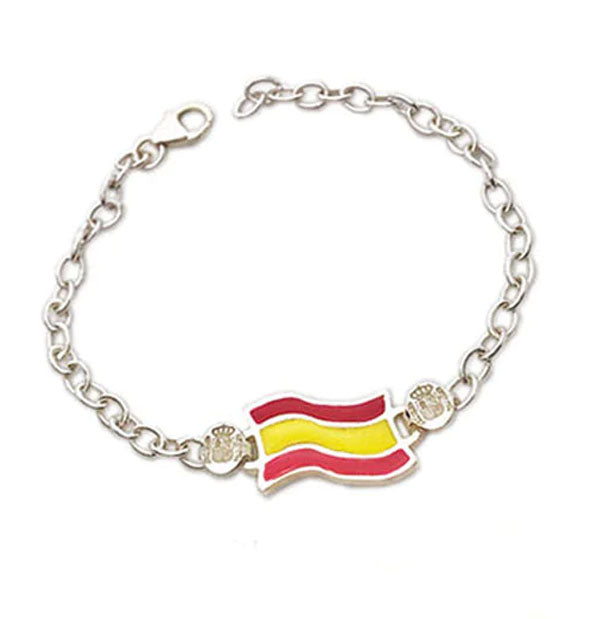 pulsera-cadena-bandera-espana-esmaltada-en-plata