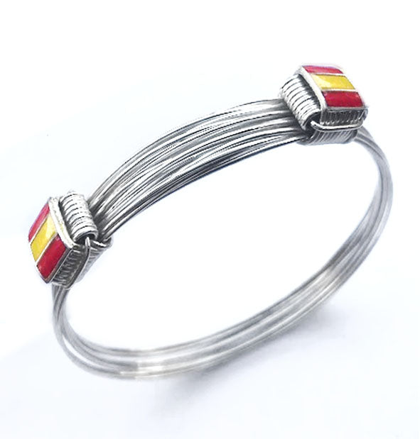 pulsera-nudos-corredizos-9-hilos-y-bandera-de-Espana-en-plata-de-ley-foto-4