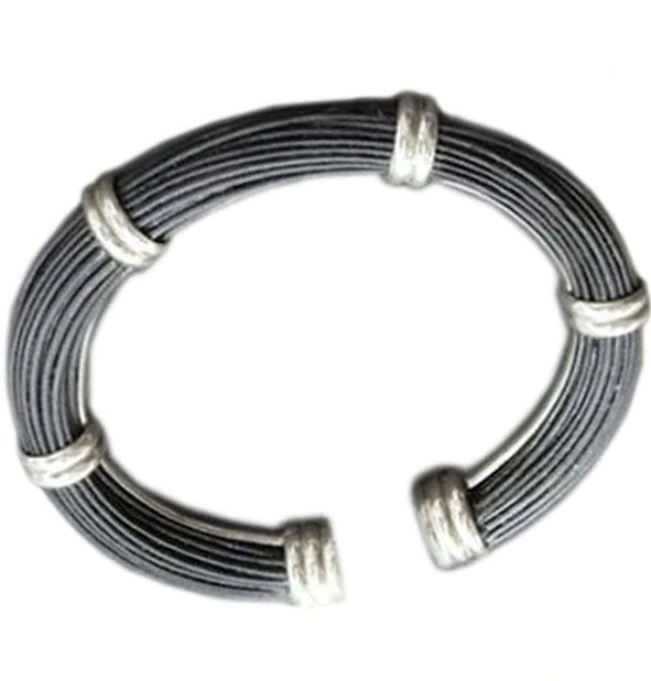 pulsera-pelo-bufalo-tubo-redondo-12-mms-asas-dobles-abierto-con-plata-1